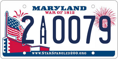 MD license plate 2AH0079