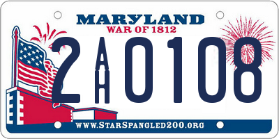 MD license plate 2AH0108
