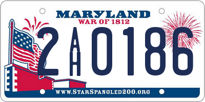 MD license plate 2AH0186