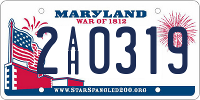 MD license plate 2AH0319