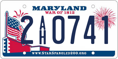 MD license plate 2AH0741