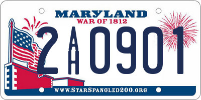 MD license plate 2AH0901
