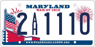 MD license plate 2AH1110
