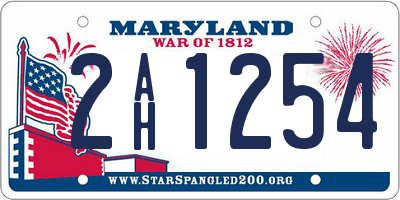 MD license plate 2AH1254