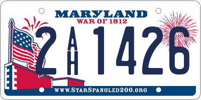 MD license plate 2AH1426