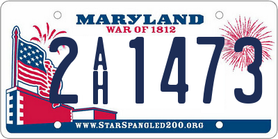 MD license plate 2AH1473