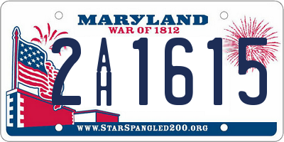MD license plate 2AH1615