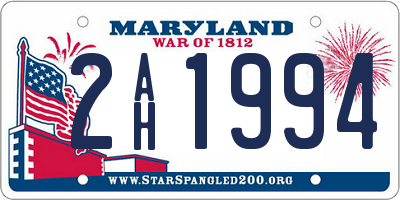 MD license plate 2AH1994