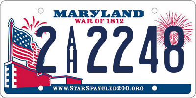 MD license plate 2AH2248