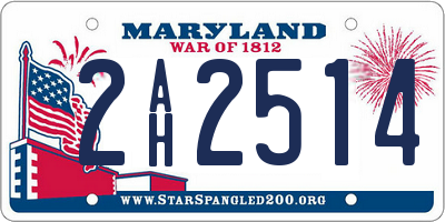 MD license plate 2AH2514