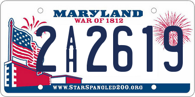 MD license plate 2AH2619