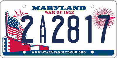 MD license plate 2AH2817