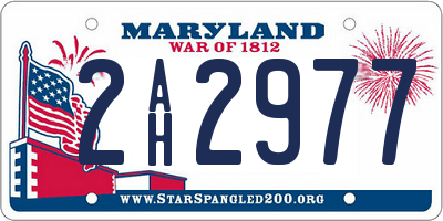 MD license plate 2AH2977