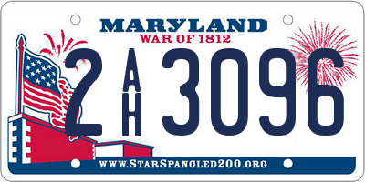 MD license plate 2AH3096