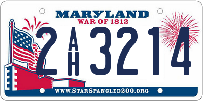 MD license plate 2AH3214