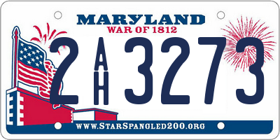 MD license plate 2AH3273