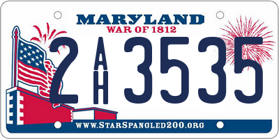 MD license plate 2AH3535