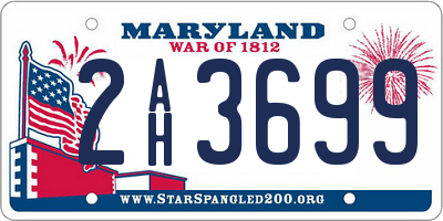 MD license plate 2AH3699