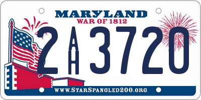 MD license plate 2AH3720