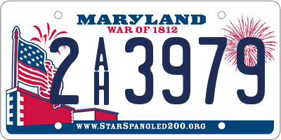MD license plate 2AH3979