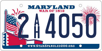 MD license plate 2AH4050