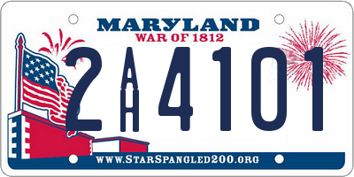 MD license plate 2AH4101