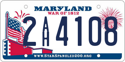 MD license plate 2AH4108
