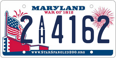 MD license plate 2AH4162