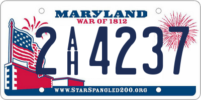 MD license plate 2AH4237