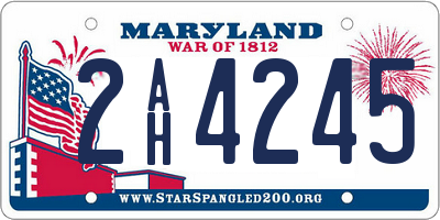 MD license plate 2AH4245