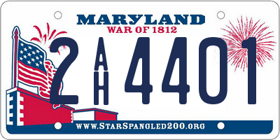 MD license plate 2AH4401