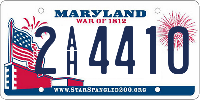 MD license plate 2AH4410