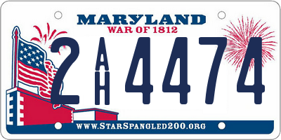 MD license plate 2AH4474