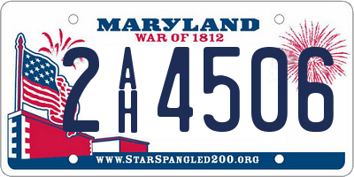 MD license plate 2AH4506