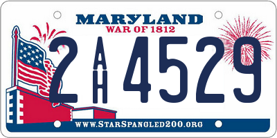 MD license plate 2AH4529