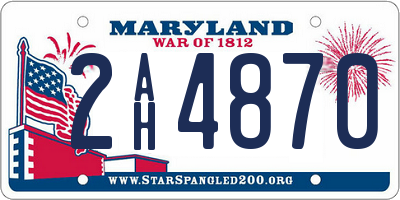 MD license plate 2AH4870