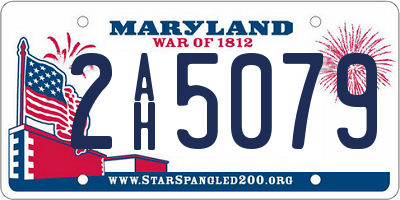 MD license plate 2AH5079