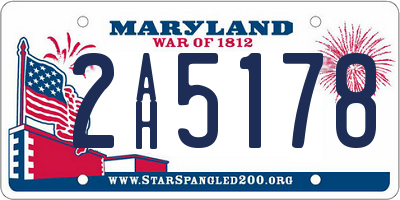 MD license plate 2AH5178