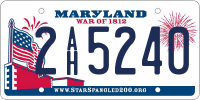 MD license plate 2AH5240