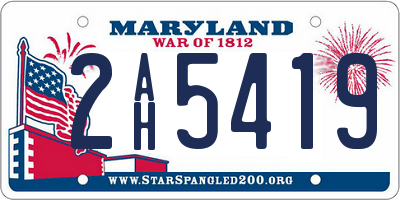 MD license plate 2AH5419