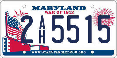 MD license plate 2AH5515