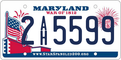 MD license plate 2AH5599