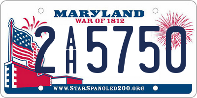 MD license plate 2AH5750