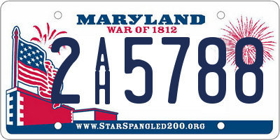 MD license plate 2AH5788