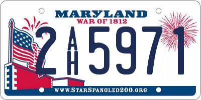 MD license plate 2AH5971