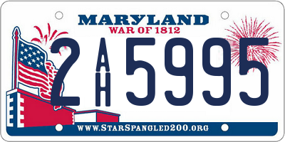 MD license plate 2AH5995