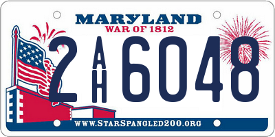 MD license plate 2AH6048
