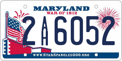 MD license plate 2AH6052
