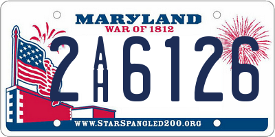 MD license plate 2AH6126