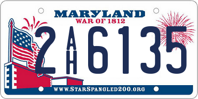 MD license plate 2AH6135